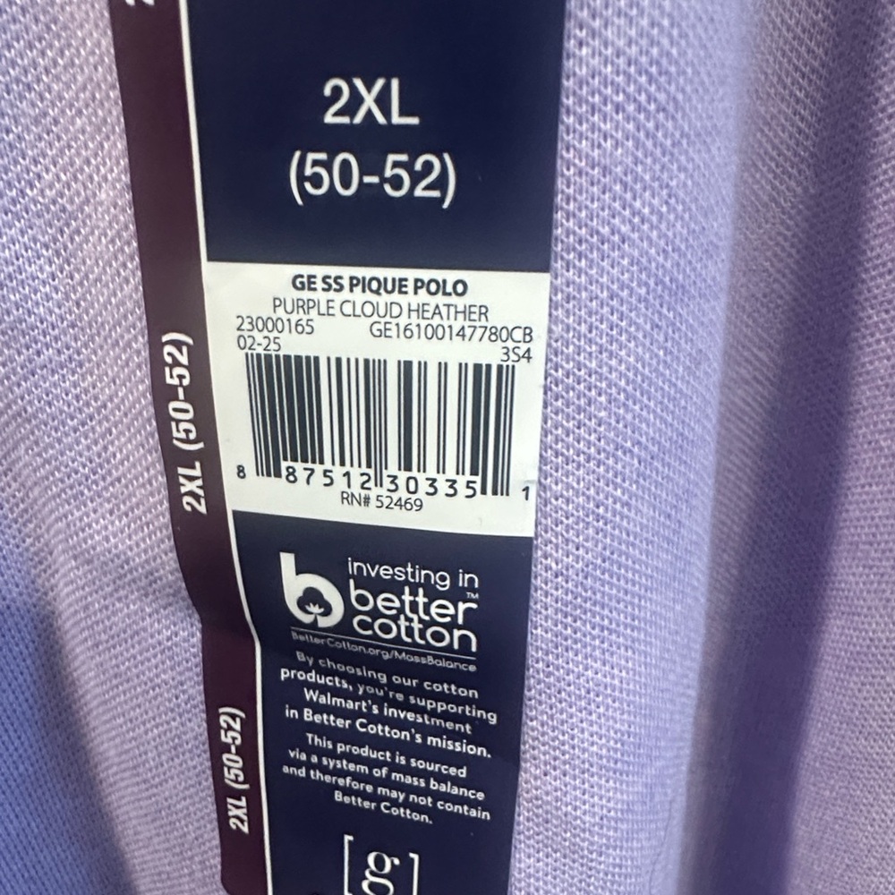 George Lavender Heather Pique Polo Shirt - Picture 2 of 2